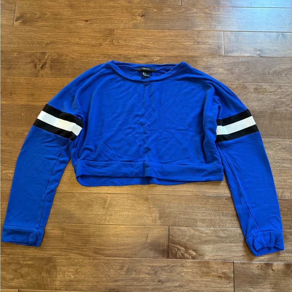 FOREVER 21 LONG SLEEVE CROP TOP
